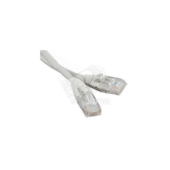 Патч-корд U/UTP категория 6 LSZH серый (0.3м) Hyperline 230190