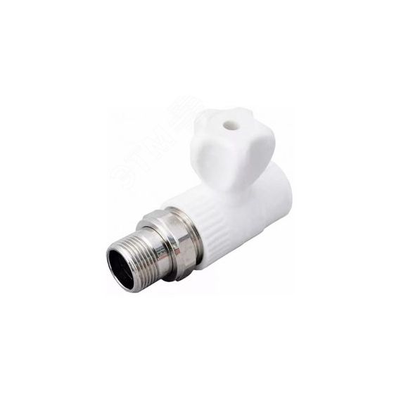 Кран для радиатора прямой 20 х 1/2' полипропиленовый PPR белый VALFEX 10149020