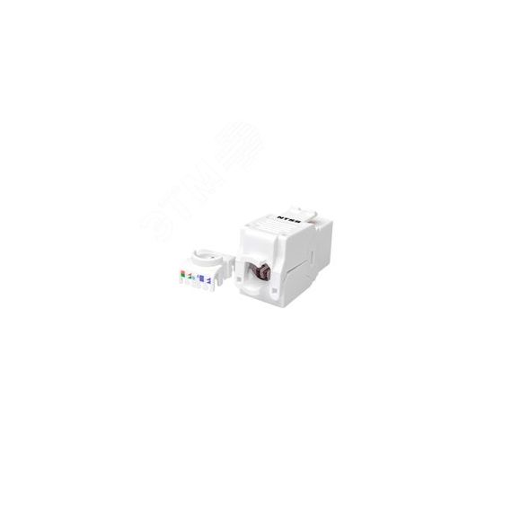 Модуль розеточный PREMIUM Keystone RJ45 UTP CAT5e 180 градусов безинструментальный белый ver2 NTSS NTSS-KJ2-PM-UTP-RJ45-5e-180-TL-WT