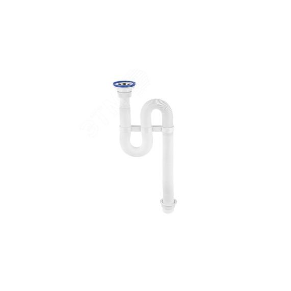 Cифон VIR гофрированный с нержавеющей  чашкой D63 мм 1'1/4- D40/50 VIRPlast 30980314