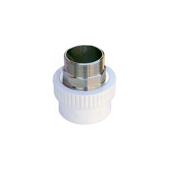 Муфта комбинированная 32 х 1' НР под ключ полипропиленовая PPR белая VALFEX 10135032