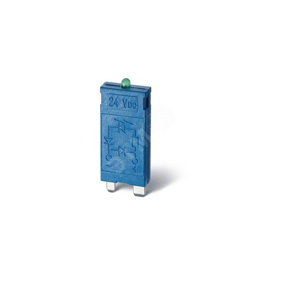 Модуль индикации и защиты, зеленый LED + диод (+ A1), 110...220В DC FINDER 99.01.9.220.99