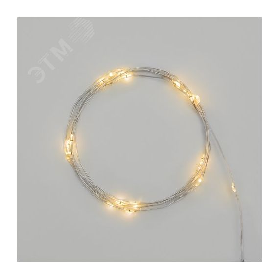 Гирлянда светодиодная Роса 2 м, 20 LED, теплое белое свечение Neon-Night 303-006