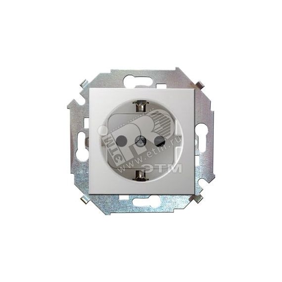 15 Розетка с заземлением 16А 250В винтовой зажим белый Simon 1591432-030