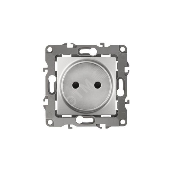 Розетка 2P, 16A-250В, Эра12, алюминий, 12-2105-03 ЭРА Б0018256