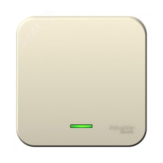 BLANCA  одноклавишный выключатель наружный  (cх.1) с подсвет, 6а, 250в, молочный SE (Systeme) BLNVA061102