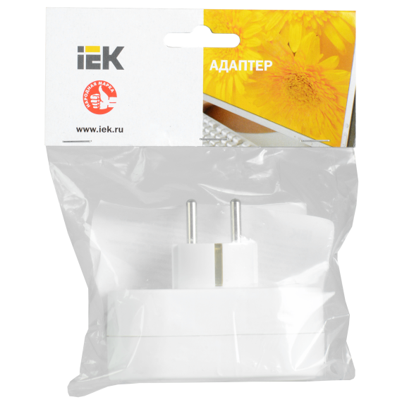 Тройник Т-01/02 2 круглых места с заземлением IEK