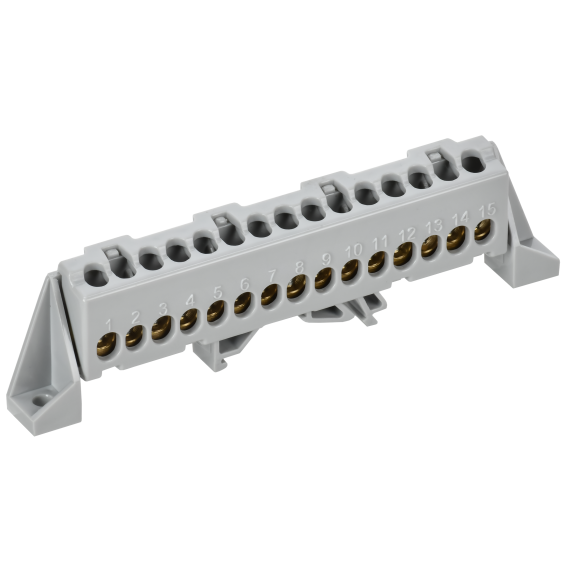 TEKFOR Шина L "фаза" в комбинированном DIN-изоляторе "Стойка" 6х9-15-Ср IEK