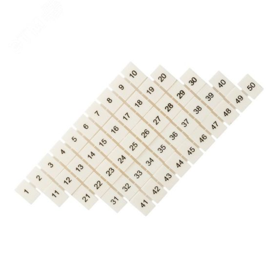 Маркеры для JXB-ST 2,5 NLPE с нумерацией 1-50 (100шт.) EKF EKF zb-st-2.5-nlpe-1-50