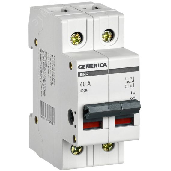 Выключатель нагрузки 2п ВН-32 GENERICA 40А IEK MNV15-2-040