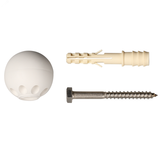 Комплект дверного ограничителя,белый, блистер Европартнёр 87573