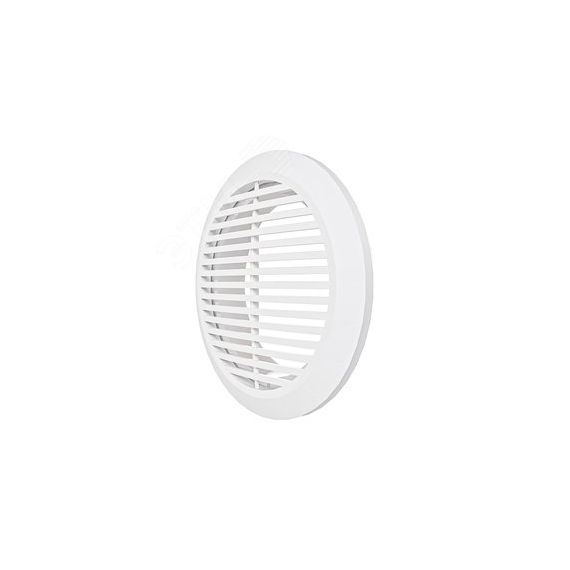 Решетка вентиляционная круглая D165 вытяжная, из ABS пластика, с фланцем D120 ERA 12РКФ