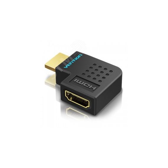 Адаптер переходник HDMI v2.0 19M на 19F, угол 90, контакты позолоченные Vention AIBB0