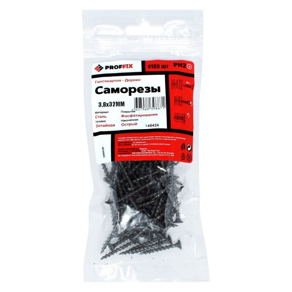 Саморез СГД 3,8х32 усиленный (TWN) (100 шт) - пакет PRO Tech-Krep 146424