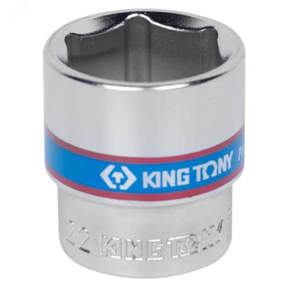 Головка торцевая стандартная шестигранная 3/8', 22 мм King Tony 333522M