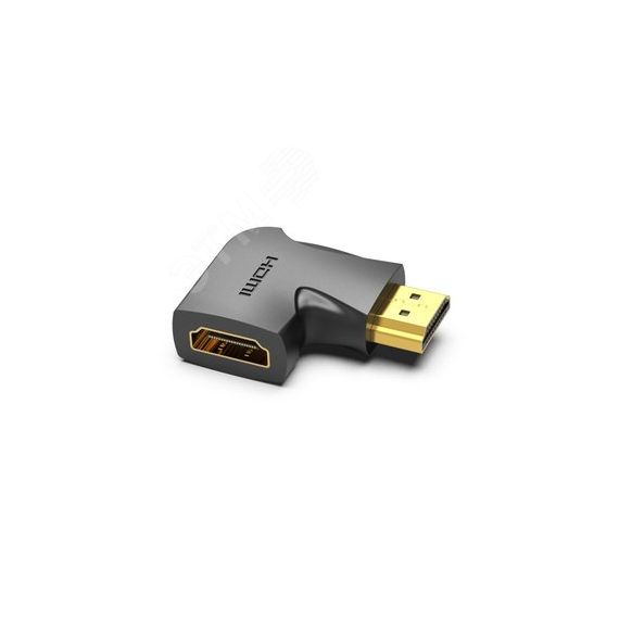 Адаптер переходник HDMI v2.0 19M на 19F, угол 90, контакты позолоченные Vention AIPB0