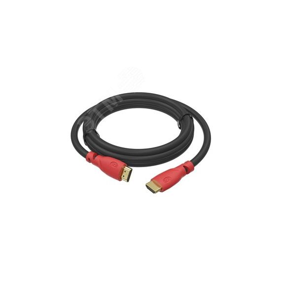 Кабель HDMI 2.0, Ultra HD 19М на 19М, 1 м., черный-красный Greenconnect GCR-HM3012-1.0m
