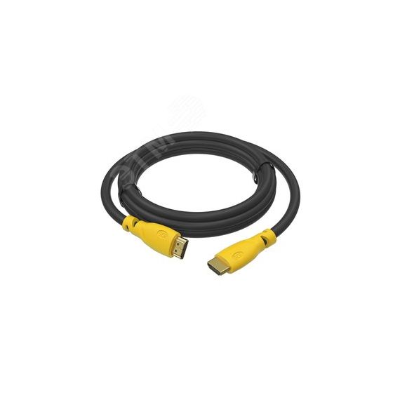 Кабель HDMI 2.0, Ultra HD 19М на 19М, 1 м., черный-желтый Greenconnect GCR-HM341-1.0m