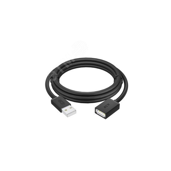 Удлинитель USB 2.0 AM на AF, 0.5 м., черный, морозостойкий Greenconnect GCR-UEC6M-BB2S-0.5m