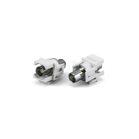Вставка Keystone Jack проходной адаптер BNC D-тип ROHS белая Hyperline 246971