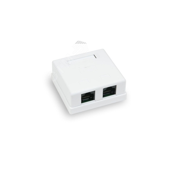 Компьютерная розетка 8P8C (RJ-45), UTP, Cat.6, 2 порта СУПР 10-0310