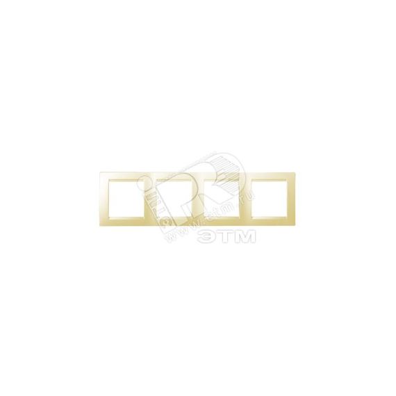 15 Рамка на 4 поста слоновая кость Simon 1500640-031