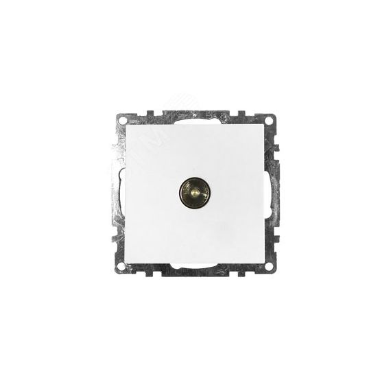 Розетка телевизионная, 75 Ом, 5-862МГц, серия Катрин, белый, STEKKER GLS00-7108-01