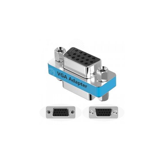 Адаптер переходник VGA 15 F на VGA 15 F, контакты никелированные Vention DDCI0
