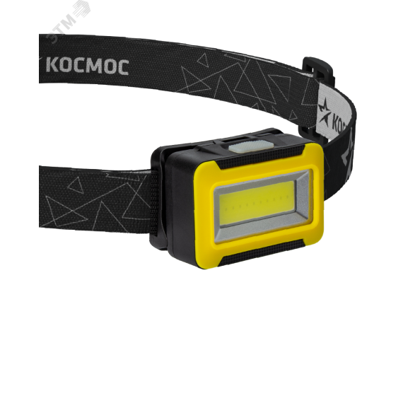 Фонарь налобный 3ВтCOBLED/3xAAA/корпус ABS-пластик КОСМОС KOC518B
