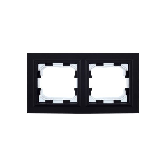 BRITE Рамка 2-местная IP44 РУ-2-БрЧ-44 черный IEK
