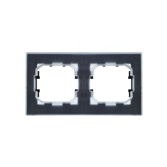 BRITE Рамка 2-местная IP44 РУ-2-БрЧ-44 черный IEK