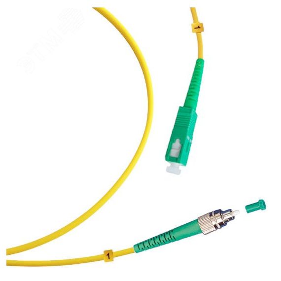 Шнур оптический simplex 2м FC/APC-SC/APC 9/125 sm LSZH Cabeus FOP(s)-9-FC/APC-SC/APC-2m