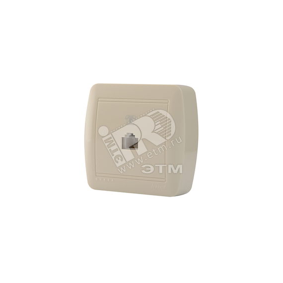 Демет Розетка телефонная евро крем Lezard 711-0300-137