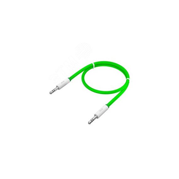 Кабель аудио Jack 3.5 мм на Jack 3.5 мм, 1.5 м., зеленый нейлон Greenconnect GCR-AVC8262-1.5m