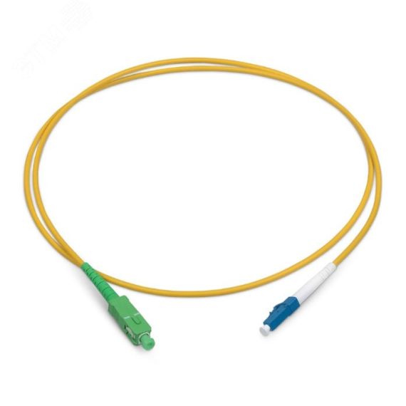 Шнур оптический simplex 1м SC/APC-LC/UPC 9/125 sm LSZH Cabeus FOP(s)-9-SC/APC-LC/UPC-1m