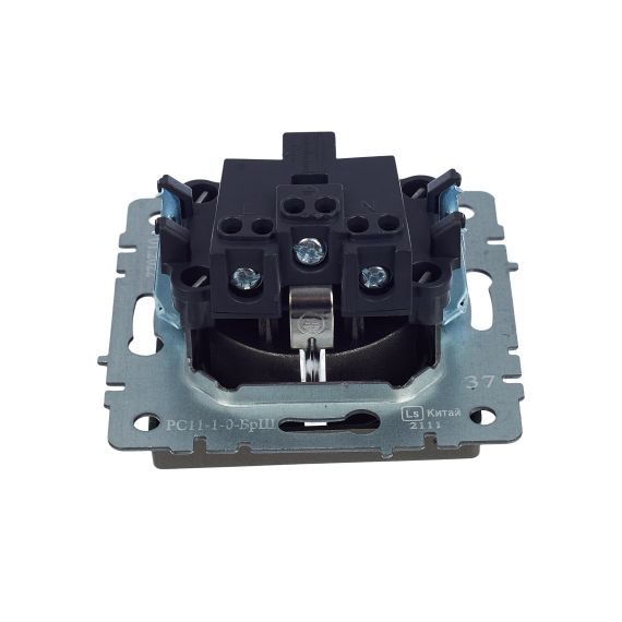 BRITE Розетка 1-местная с заземлением без защитных шторок 16А РС11-1-0-БрШ шампань IEK