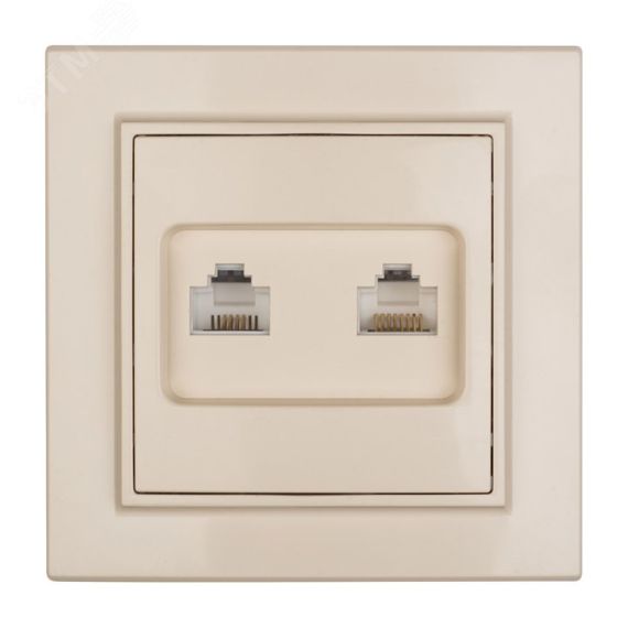 Розетка RJ-45+Phone СП бежевый Минск EKF ERK00-135-20