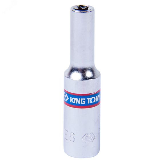 Головка торцевая TORX Е-стандарт 1/4', E6, L = 50 мм King Tony 227506M