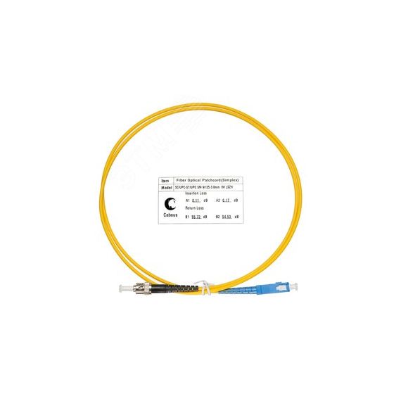 Шнур оптический simplex 1м SC-ST 9/125 sm LSZH Cabeus FOP(s)-9-SC-ST-1m
