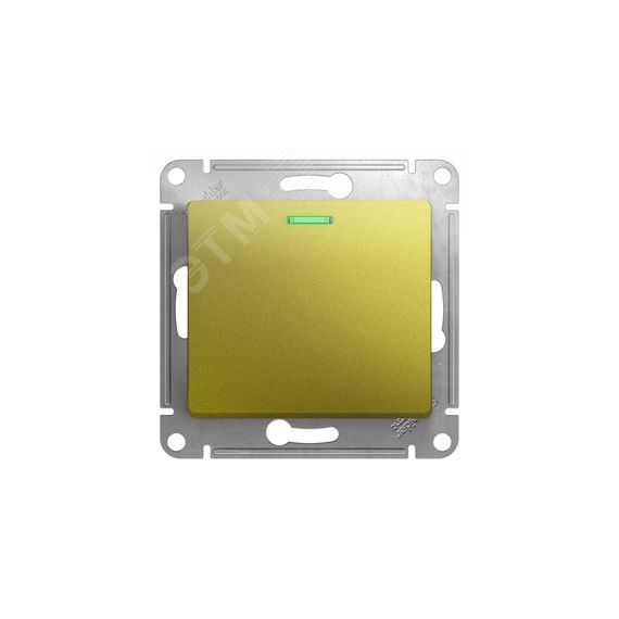 GLOSSA переключатель 1-клавишный с подсветкой сх.6а фисташковый SE (Systeme) GSL001063