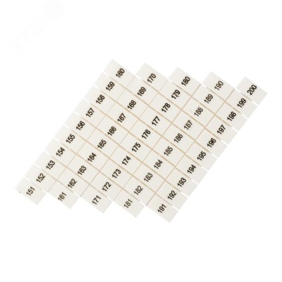 Маркеры для JXB-ST 2,5 с нумерацией 150-200 (10 шт.) PROxima EKF zb-st-2.5-150-200