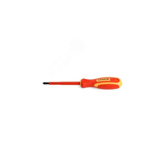 Отвертка крестовая диэлектрическая Ph2х100 1000В STEKKER SDE-PH2-100 39766