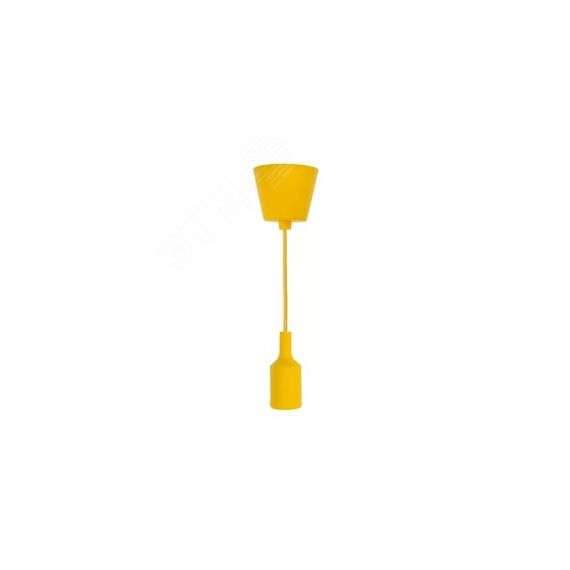 Патрон E27 силиконовый со шнуром 1 м желтый REXANT 11-8889