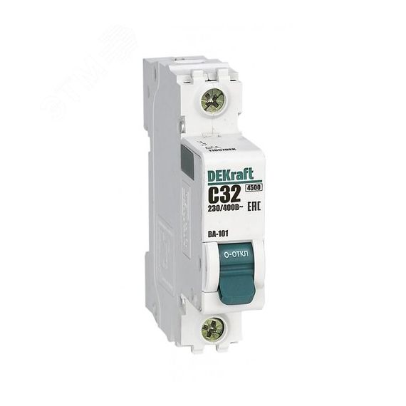 Выключатель автоматический однополюсный 32А С ВА-101 4.5кА SE (Dekraft) 11057DEK