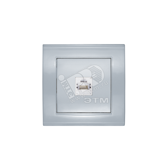 Розетка Бриллиант компьютерная серебро Универсал 7949858