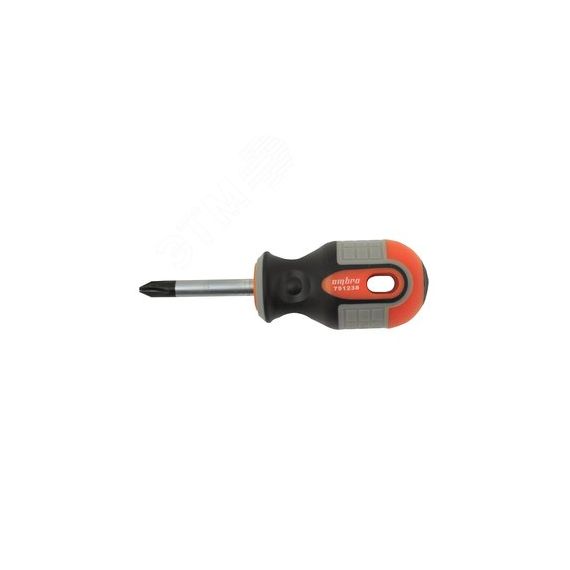 Отвертка стержневая крестовая ROUND GRIP, PH2x38 мм Ombra 751238