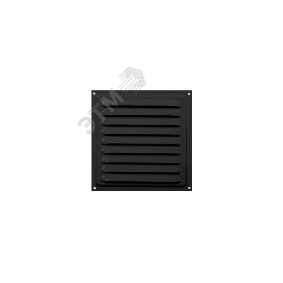 Решетка вентиляционная вытяжная стальная 1515, цвет черный ZERNBERG 10225261