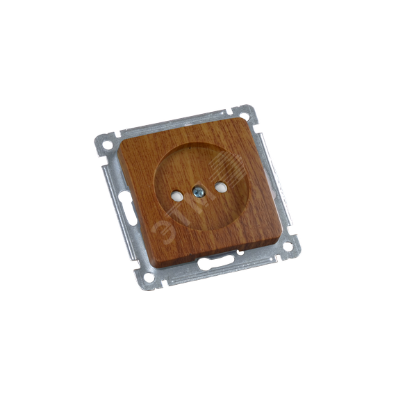 MASTER Розетка одноместная со шторками, скрытой установки, в рамку, дуб HEGEL РС16-402-05