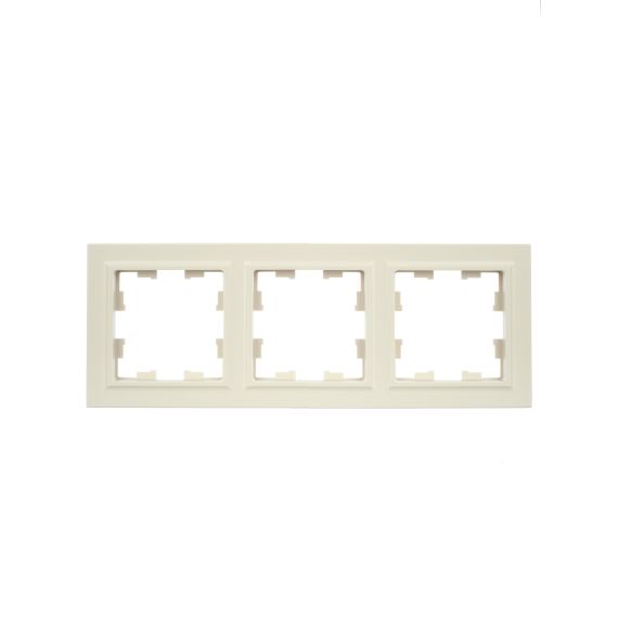 BRITE Рамка 3-местная РУ-3-БрКр бежевый IEK