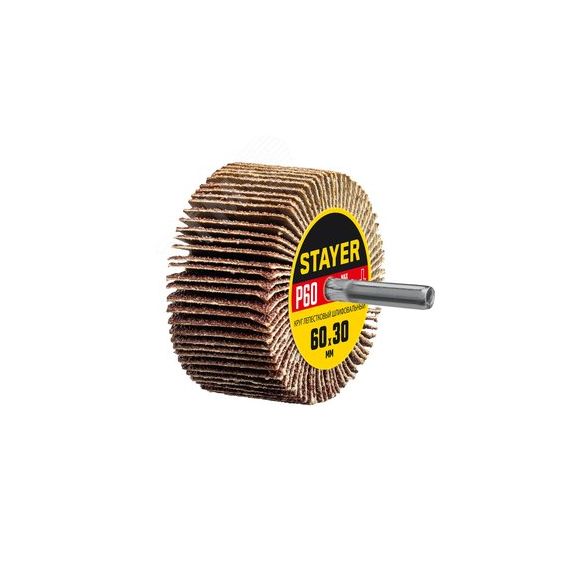 Круг шлифовальный d 60 x 30 мм P60 STAYER 36608-060